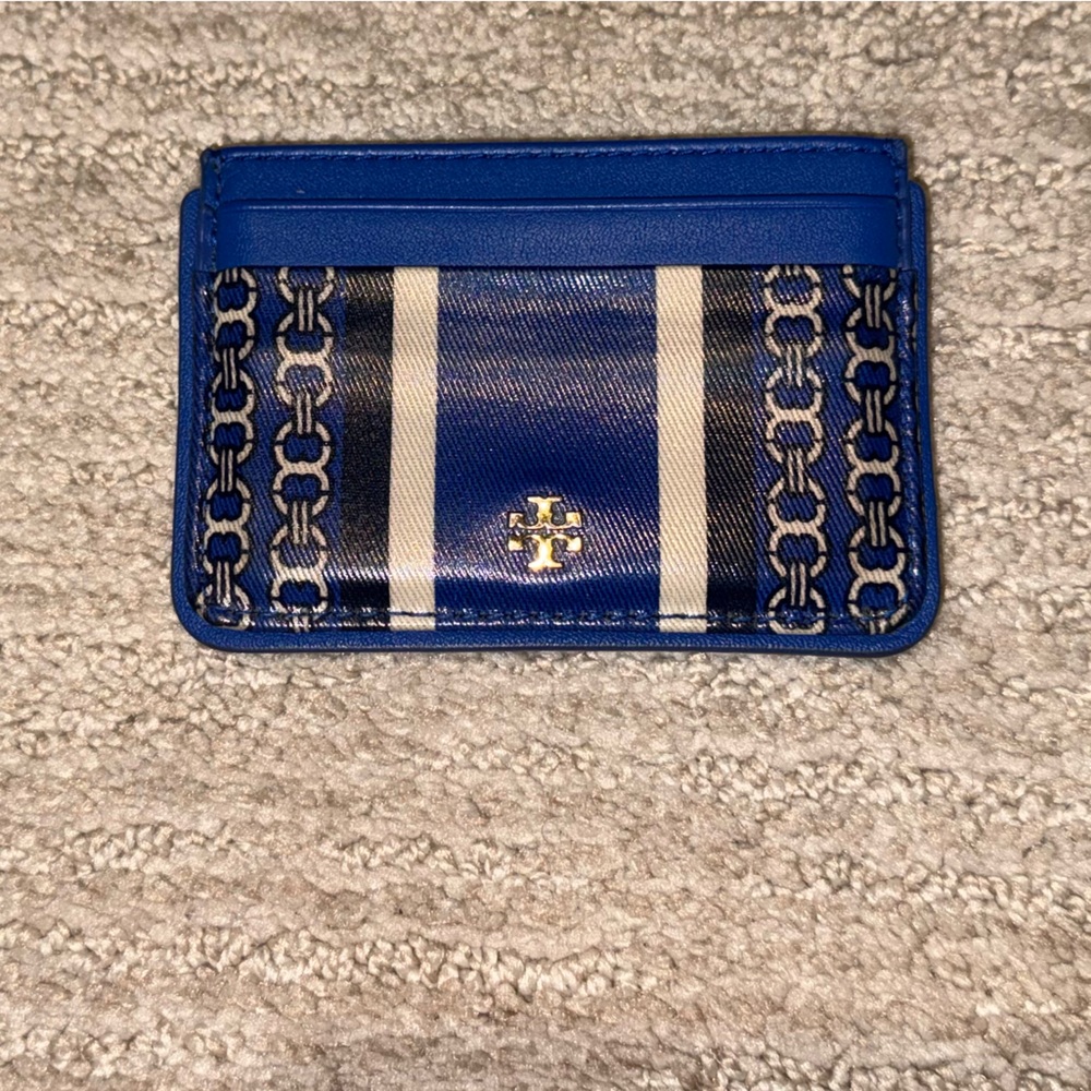Tory Burch card case blue